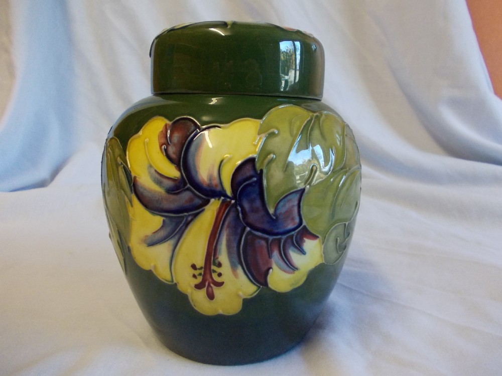 moorcroft hibiscus ginger jar