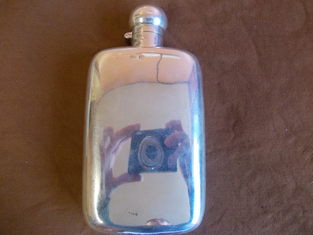 silver hip flask